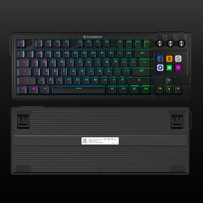 Elementa K1Pro LCD AI Mechanical Keyboard – Customizable RGB, Hot-Swappable, 6 LCD Keys, 3 Knobs & Buttons