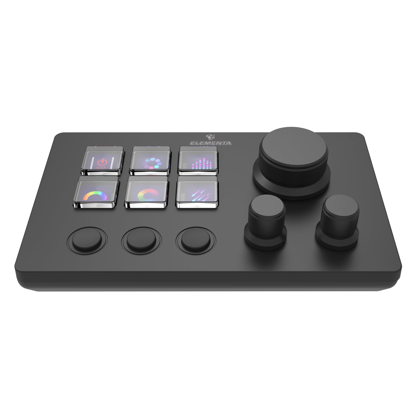 Elementa Stream Console – Customizable LCD Keypad & Knobs for Streaming and Content Creation
