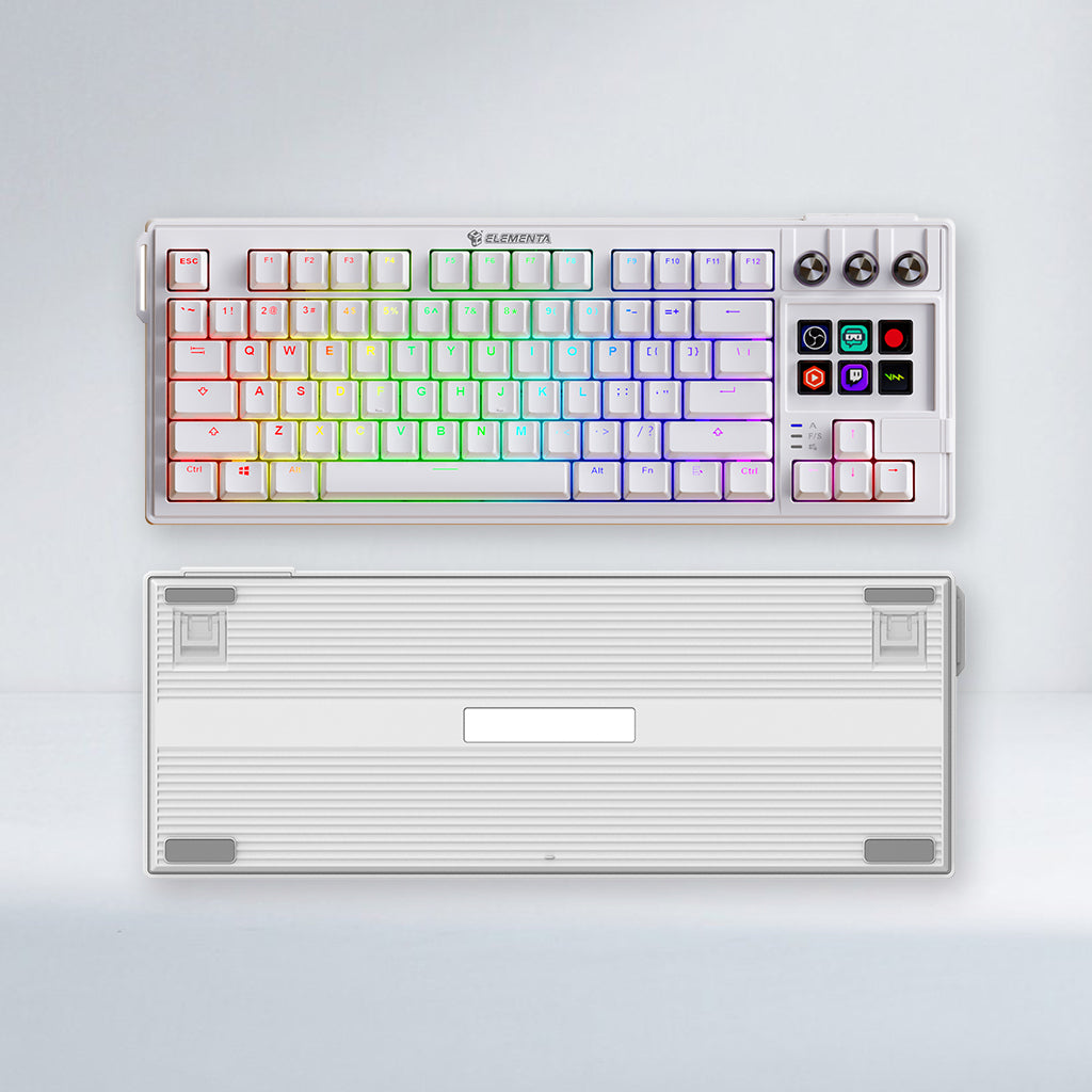 Elementa K1Pro LCD AI Mechanical Keyboard – Customizable RGB, Hot-Swappable, 6 LCD Keys, 3 Knobs & Buttons