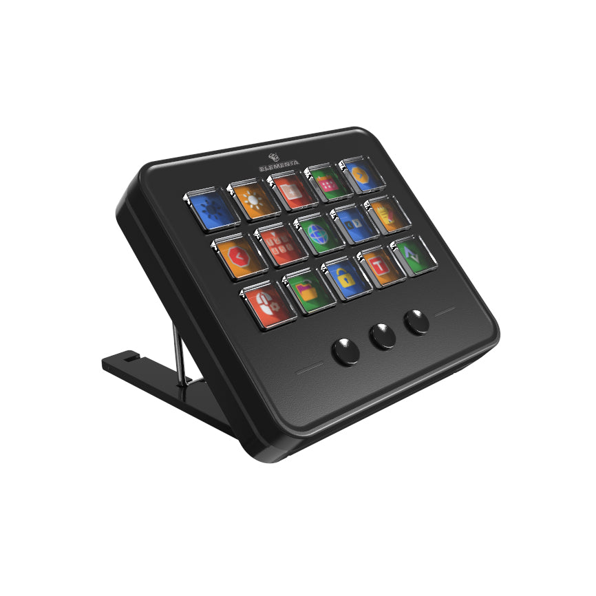 Elementa Gaming Stream Deck - M18 Programmable Macro Keypad, RGB light
