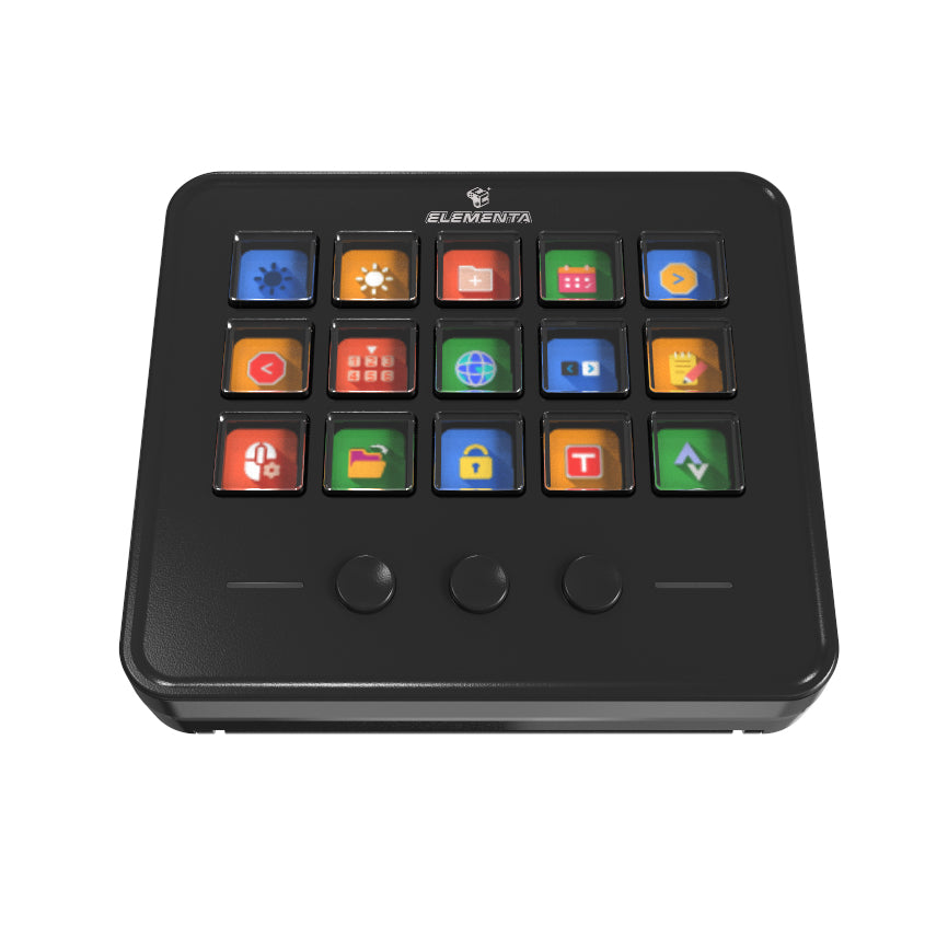 Elementa Gaming Stream Deck - M18 Programmable Macro Keypad, RGB light