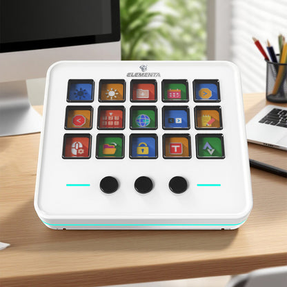 Elementa Gaming Stream Deck - M18 Programmable Macro Keypad, RGB light