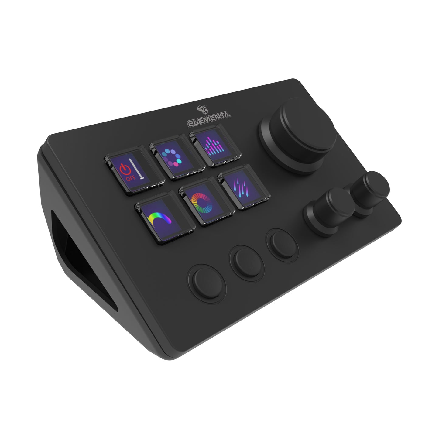 Elementa Stream Console – Customizable LCD Keypad & Knobs for Streaming and Content Creation
