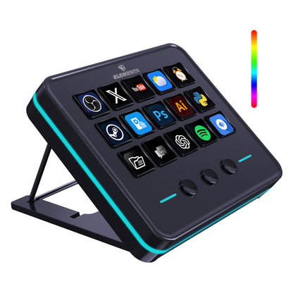 Elementa Gaming Stream Deck - M18 Programmable Macro Keypad, RGB light