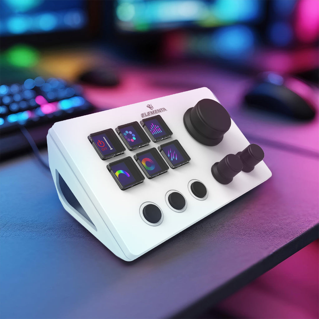 Elementa Stream Console – Customizable LCD Keypad & Knobs for Streaming and Content Creation