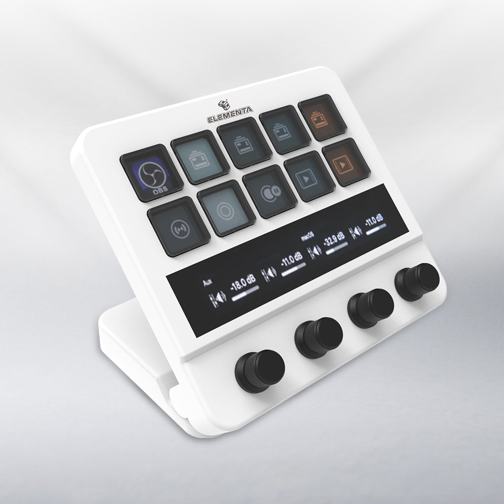 Elementa MBox N4 Stream Console – Customizable LCD Buttons, Knobs & Touch Control for Professional Streaming and Workflow