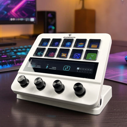 Elementa MBox N4 Stream Console – Customizable LCD Buttons, Knobs & Touch Control for Professional Streaming and Workflow