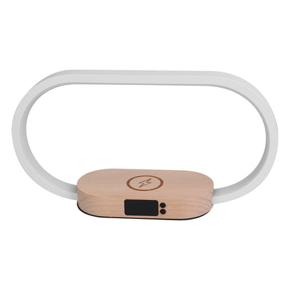 1 Set Bedside Table Lamp Touch Control Lamp With Clock Wireless Charging LED Desk Lamp Dimmable Nightstand Reading Lamp